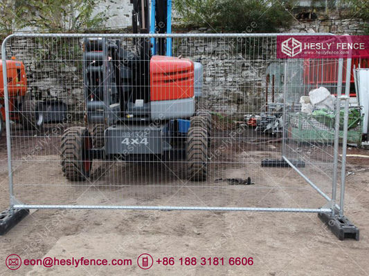 Panneaux de clôture temporaire avec pieds en caoutchouc | H 2100mm x L 2400mm | Norme AS4687-2007 | Fournisseur chinois fournisseur