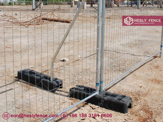 Panneaux de clôture temporaire avec pieds en caoutchouc | H 2100mm x L 2400mm | Norme AS4687-2007 | Fournisseur chinois fournisseur
