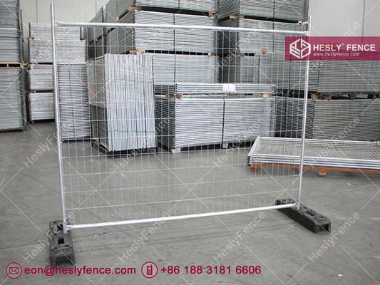 Panneaux de clôture temporaire avec pieds en caoutchouc | H 2100mm x L 2400mm | Norme AS4687-2007 | Fournisseur chinois fournisseur