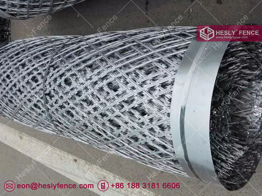 2.4mX6.0m, 150X300mm Diamond Hole Razor Fencing Mesh. Chine fournisseur de filet de rasoir soudé fournisseur