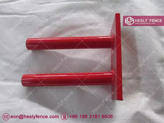 8ft Clôture temporaire de construction avec cadre en tube carré de 1" et couleur ROUGE haute visibilité fournisseur