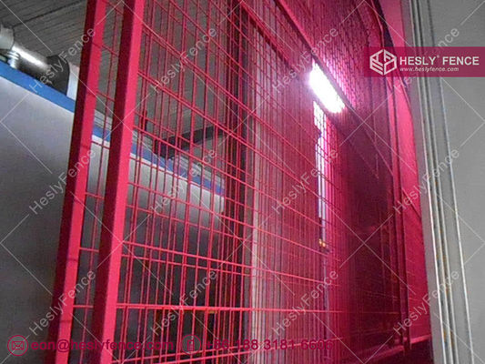8ft Clôture temporaire de construction avec cadre en tube carré de 1" et couleur ROUGE haute visibilité fournisseur