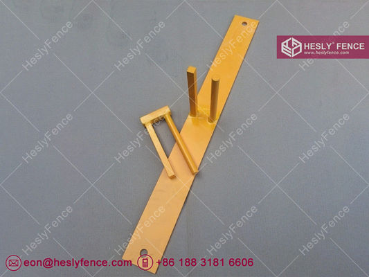 Panneaux de clôture temporaire de construction de couleur jaune 1,8 m x 2,4 m HeslyFence fournisseur