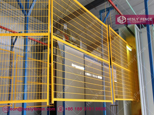Panneaux de clôture temporaire de construction de couleur jaune 1,8 m x 2,4 m HeslyFence fournisseur