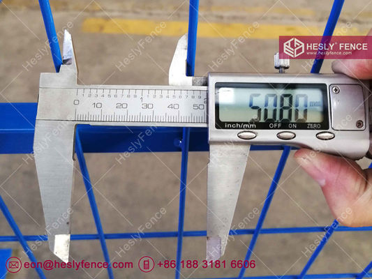 Clôture temporaire en maille bleue de 6 pieds de haut, portable, avec clips supérieurs et plaque de base en acier fournisseur