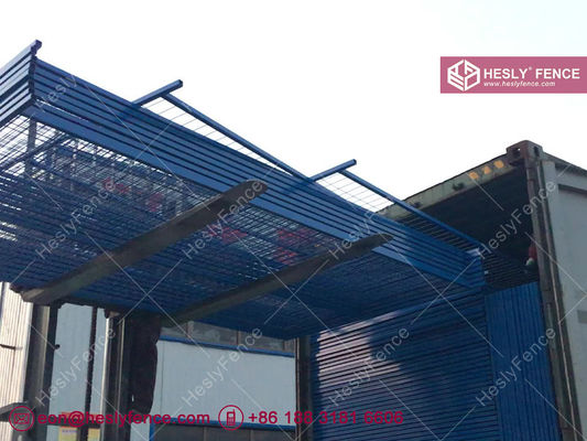 Clôture temporaire en maille bleue de 6 pieds de haut, portable, avec clips supérieurs et plaque de base en acier fournisseur