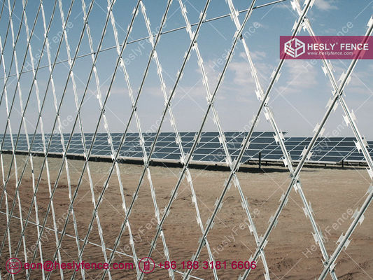 Fermeture en treillis soudés 75x150mm trou en diamant 2,5m de haut 6m de long HeslyFence - usine chinoise fournisseur