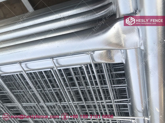 système de clôture temporaire haute 2,0 m | remplissage en treillis métallique anti-escalade | bloc en plastique moulé par injection | Anping HeslyFence fournisseur