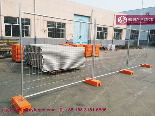 système de clôture temporaire haute 2,0 m | remplissage en treillis métallique anti-escalade | bloc en plastique moulé par injection | Anping HeslyFence fournisseur