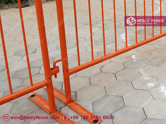 Hauteur 1,1m x 2,2m Barrière de contrôle de foule ♪ Couvert de poudre d'orange ♪ Pieds amovibles fournisseur