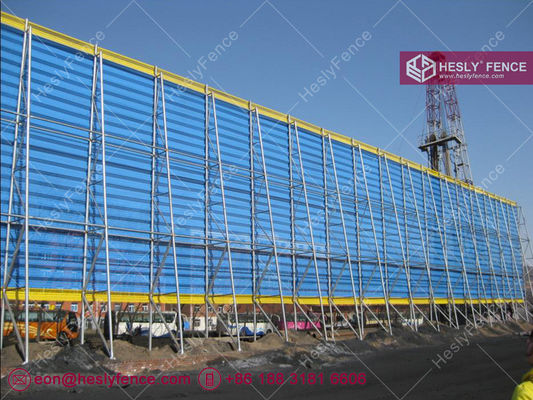 Système de clôture de contrôle du vent et de la poussière de 10 mètres de haut. Panneaux de ventilation métalliques perforés de 1,0 mm. fournisseur