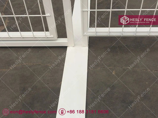 Système de clôture temporaire 6'X9' | Couleur blanc thermolaqué | Cadre 1" | Maille de fil 50X150mm | HeslyFence, Chine fournisseur