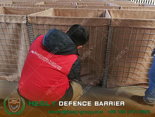 Barrières défensives HESLY MDB10 hauteur 2,21m épaisseur de fil 5,0mm trou carré 3x3 brun géotextile HESLY Barrier fournisseur