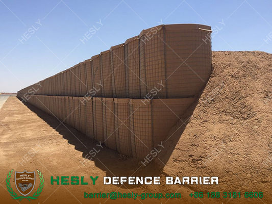 Barrière défensive militaire de 2,21 m de haut, garde militaire, fabricant de barrières gabions doublées de géotextile en Chine fournisseur