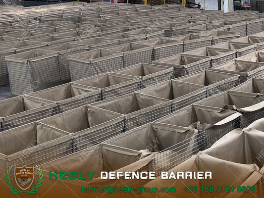 Barrière défensive militaire de 2,21 m de haut, garde militaire, fabricant de barrières gabions doublées de géotextile en Chine fournisseur