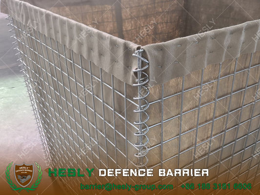 Unités de barrage militaire HESLY | Barrière gabion doublée de tissu géotextile robuste fournisseur