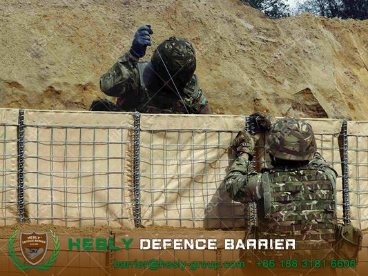 Unités de barrage militaire HESLY | Barrière gabion doublée de tissu géotextile robuste fournisseur