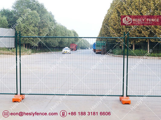 Grillage temporaire de construction vert foncé thermolaqué | 2,1 x 2,4 m | AS4687-2007 | Hesly Fence - Usine de clôtures en Chine fournisseur