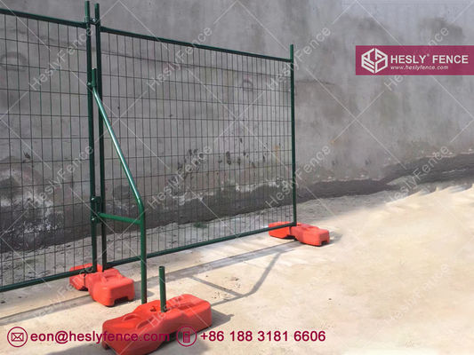 Grillage temporaire de construction vert foncé thermolaqué | 2,1 x 2,4 m | AS4687-2007 | Hesly Fence - Usine de clôtures en Chine fournisseur