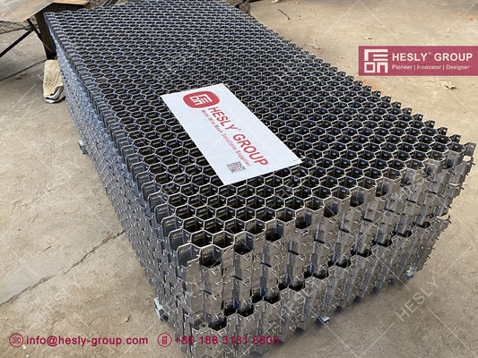 AISI 310S Maillage hexagonal avec lances 1 ¢ et 3⁄4 ¢ épaisseur. fournisseur