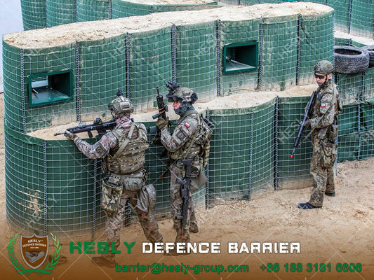 2.13m de haut x 1.06m de largeur Barrière militaire défensive de gabions fournisseur
