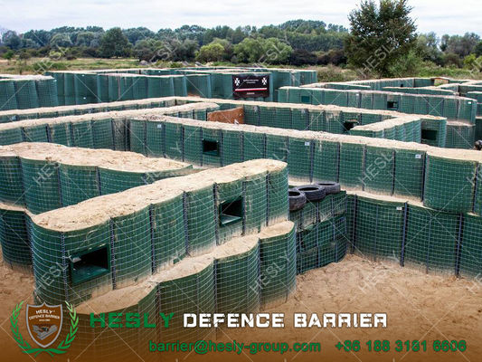 2.13m de haut x 1.06m de largeur Barrière militaire défensive de gabions fournisseur