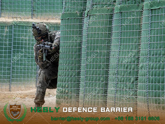 2.13m de haut x 1.06m de largeur Barrière militaire défensive de gabions fournisseur