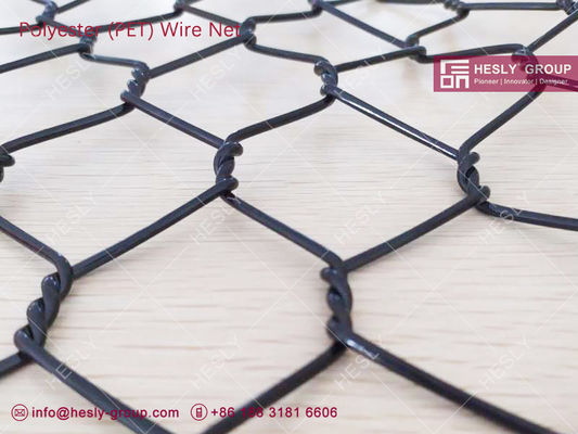 HESLY Réseau tissé en polyester, épaisseur de fil de 2,0 mm, trou hexagonal de 35 x 40 mm, ferme de poissons - HESLY_CHINA fournisseur