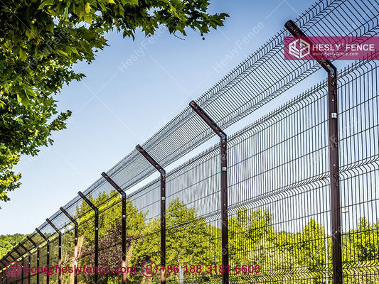 Panneaux de clôture en treillis soudé 3D, revêtement PVC RAL6005, 1,8m x 3,0m, fabricant chinois fournisseur