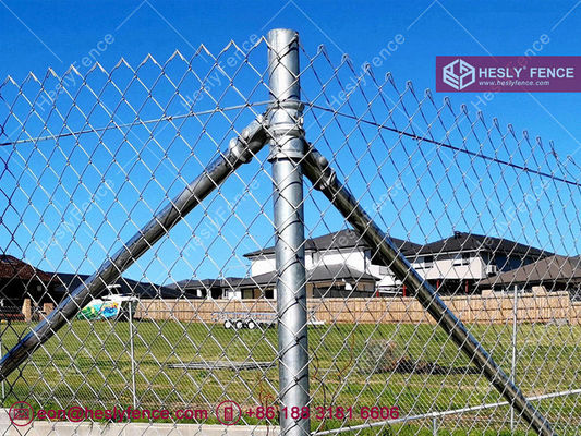 Clôture galvanisée à chaîne de 60x60 mm, trou en diamant, hauteur de 3 m, clôture Hesly, Chine fournisseur