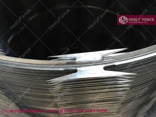 Fil de fer barbelé galvanisé à chaud CBT-65, diamètre extérieur 500 mm fournisseur