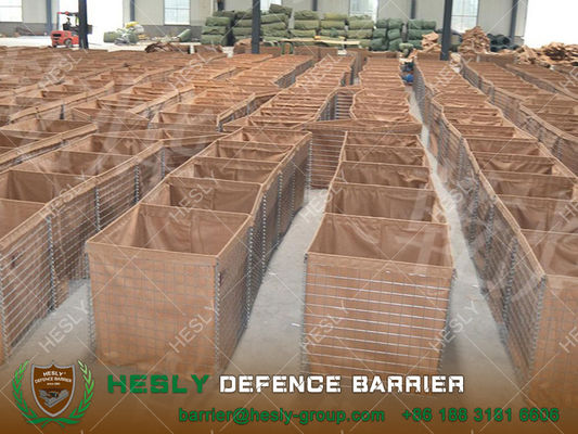 Barrière de gabions militaire défensive avec tissu géotextile gris (fabricant/usine) fournisseur